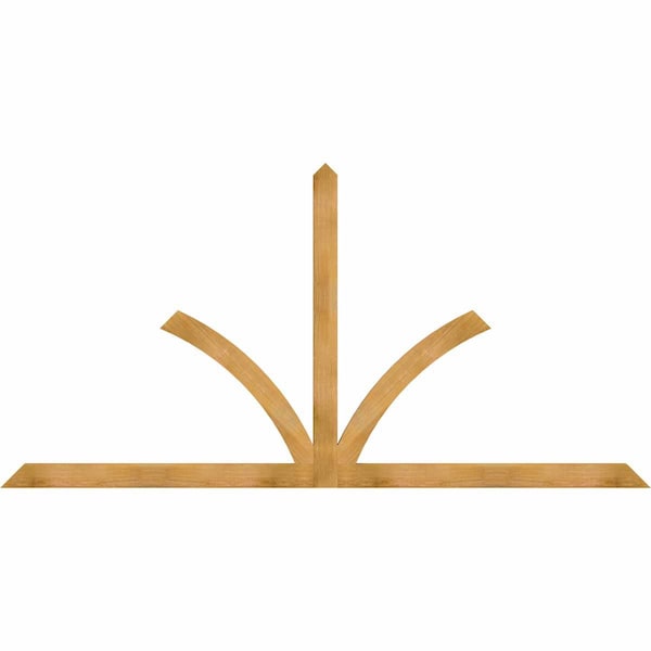 Ekena Millwork Richland Rough Sawn Timber Gable Bracket, Western Red Cedar, 108"W x 54"H x 2"D x 4"F, 12/12 Pitch GBW108X54X0204RIC00RWR - main